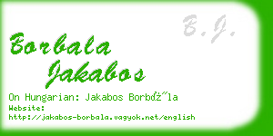 borbala jakabos business card